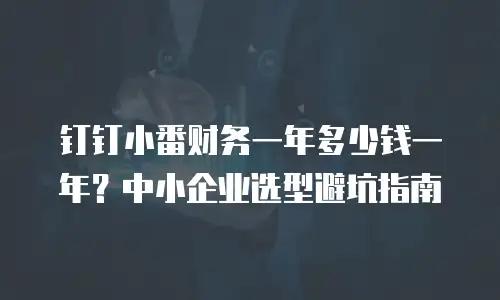 钉钉小番财务一年多少钱一年？中小企业选型避坑指南