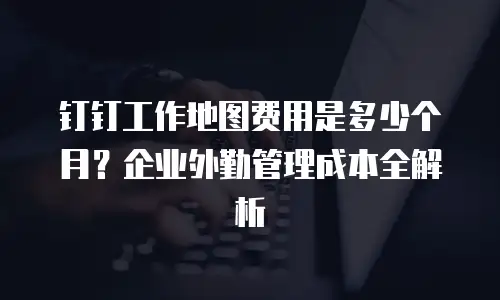 钉钉工作地图费用是多少个月？企业外勤管理成本全解析