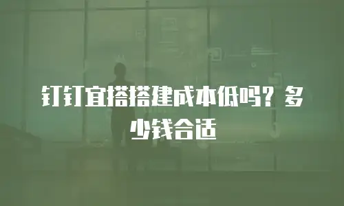 钉钉宜搭搭建成本低吗？多少钱合适