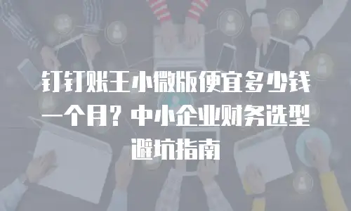 钉钉账王小微版便宜多少钱一个月？中小企业财务选型避坑指南