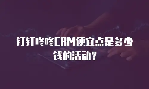 钉钉咚咚CRM便宜点是多少钱的活动？