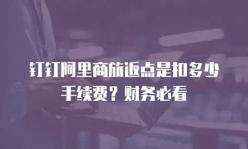 钉钉阿里商旅返点是扣多少手续费？财务必看