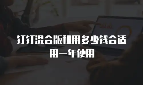 钉钉混合版租用多少钱合适用一年使用