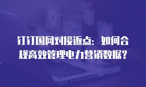 钉钉国网对接返点：如何合规高效管理电力营销数据？