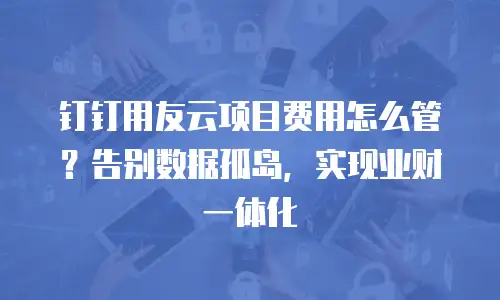 钉钉用友云项目费用怎么管？告别数据孤岛，实现业财一体化