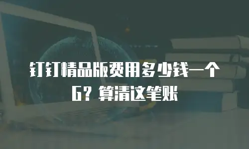 钉钉精品版费用多少钱一个G？算清这笔账