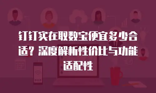 钉钉实在取数宝便宜多少合适？深度解析性价比与功能适配性