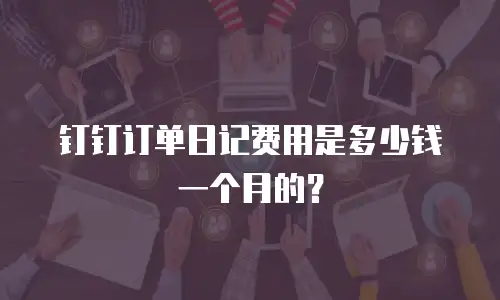 钉钉订单日记费用是多少钱一个月的？