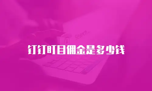 钉钉盯目佣金是多少钱