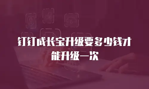 钉钉成长宝升级要多少钱才能升级一次