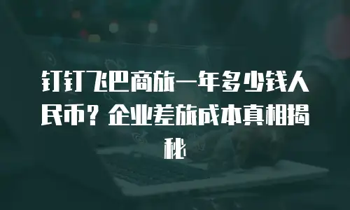 钉钉飞巴商旅一年多少钱人民币？企业差旅成本真相揭秘