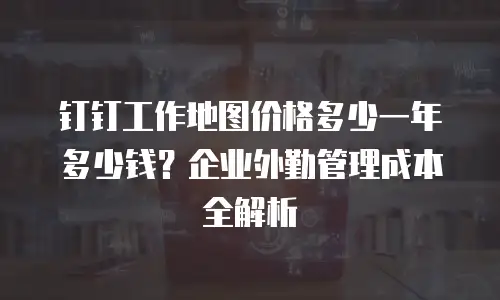 钉钉工作地图价格多少一年多少钱？企业外勤管理成本全解析