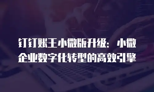 钉钉账王小微版升级：小微企业数字化转型的高效引擎