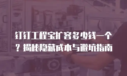钉钉工程宝扩容多少钱一个？揭秘隐藏成本与避坑指南