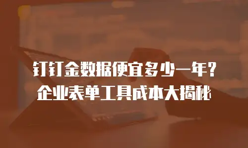 钉钉金数据便宜多少一年？企业表单工具成本大揭秘