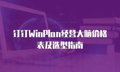钉钉WinPlan经营大脑价格表及选型指南
