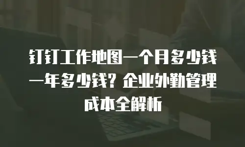 钉钉工作地图一个月多少钱一年多少钱？企业外勤管理成本全解析