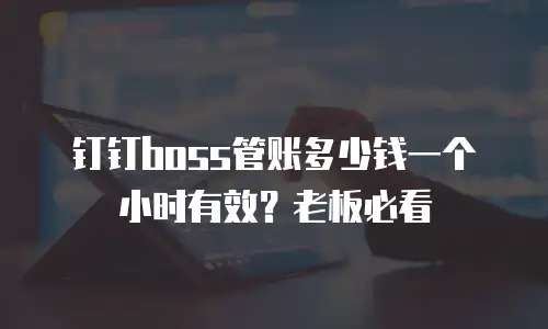 钉钉boss管账多少钱一个小时有效？老板必看