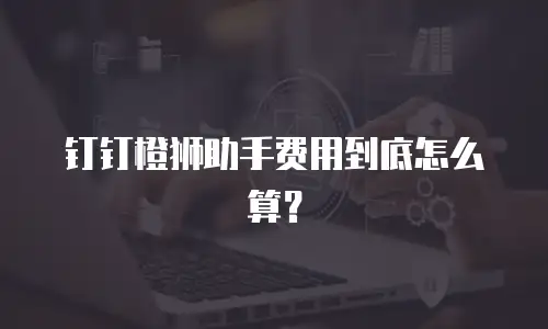 钉钉橙狮助手费用到底怎么算？