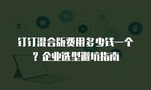 钉钉混合版费用多少钱一个？企业选型避坑指南