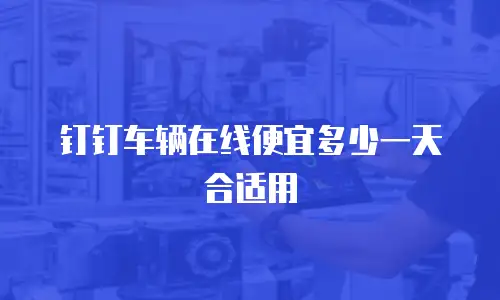 钉钉车辆在线便宜多少一天合适用