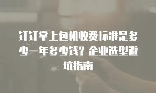 钉钉掌上包机收费标准是多少一年多少钱？企业选型避坑指南