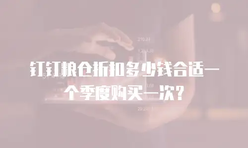 钉钉粮仓折扣多少钱合适一个季度购买一次？