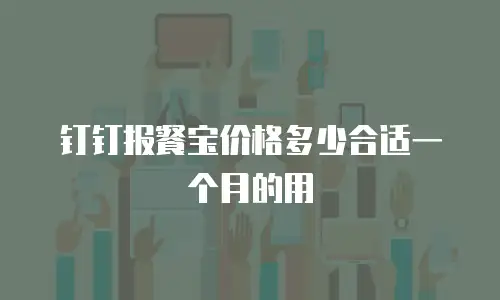 钉钉报餐宝价格多少合适一个月的用