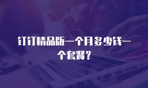 钉钉精品版一个月多少钱一个套餐？