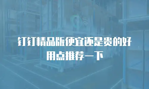 钉钉精品版便宜还是贵的好用点推荐一下