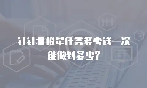 钉钉北极星任务多少钱一次能做到多少？