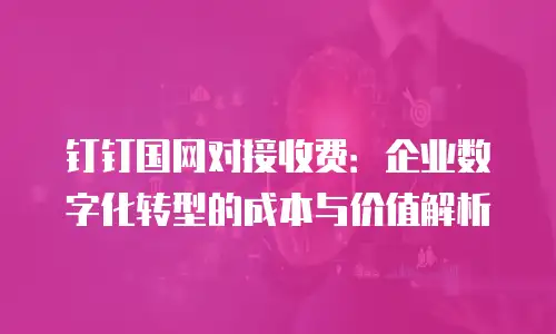 钉钉国网对接收费：企业数字化转型的成本与价值解析