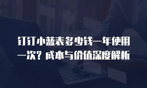 钉钉小蓝表多少钱一年使用一次？成本与价值深度解析