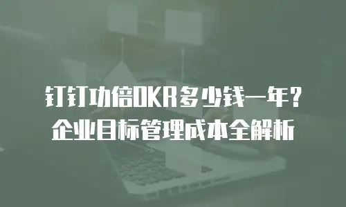 钉钉功倍OKR多少钱一年？企业目标管理成本全解析