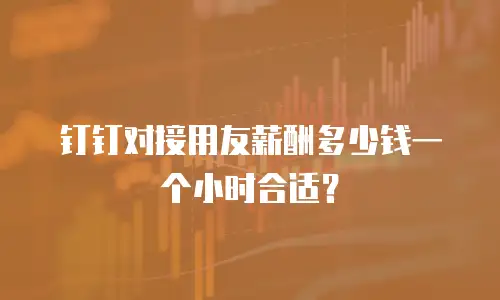 钉钉对接用友薪酬多少钱一个小时合适？
