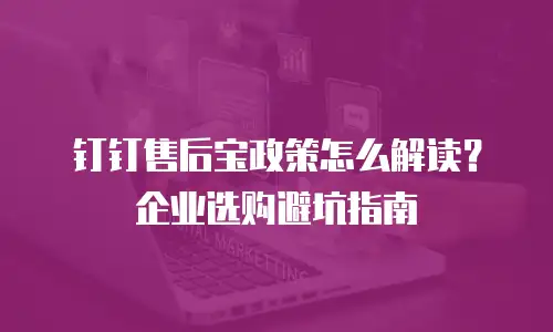 钉钉售后宝政策怎么解读？企业选购避坑指南