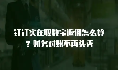 钉钉实在取数宝返佣怎么算？财务对账不再头秃