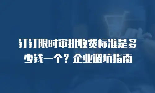 钉钉限时审批收费标准是多少钱一个？企业避坑指南