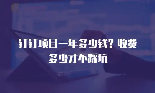 钉钉项目一年多少钱？收费多少才不踩坑