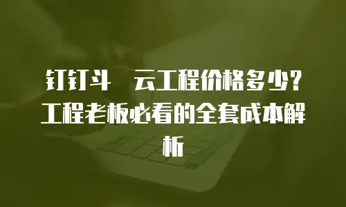 钉钉斗栱云工程价格多少？工程老板必看的全套成本解析