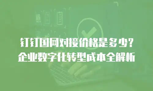 钉钉国网对接价格是多少？企业数字化转型成本全解析