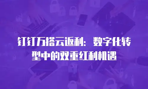 钉钉万搭云返利：数字化转型中的双重红利机遇