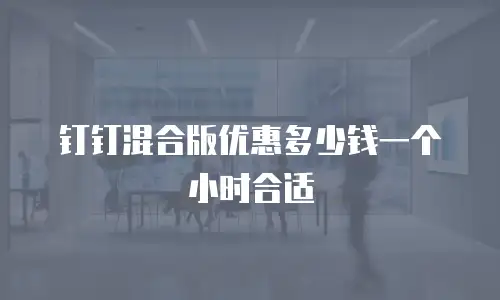 钉钉混合版优惠多少钱一个小时合适