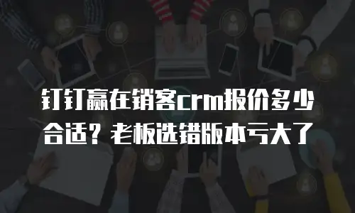 钉钉赢在销客crm报价多少合适？老板选错版本亏大了