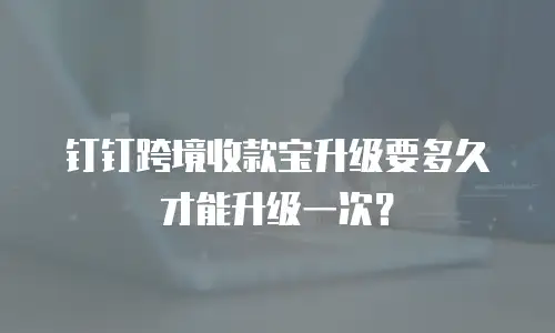 钉钉跨境收款宝升级要多久才能升级一次？