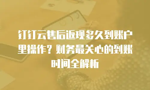 钉钉云售后返现多久到账户里操作？财务最关心的到账时间全解析
