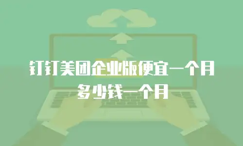 钉钉美团企业版便宜一个月多少钱一个月
