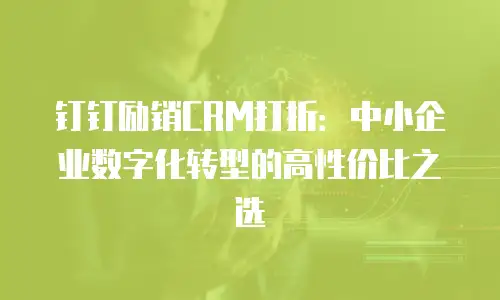 钉钉励销CRM打折：中小企业数字化转型的高性价比之选