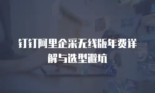 钉钉阿里企采无线版年费详解与选型避坑