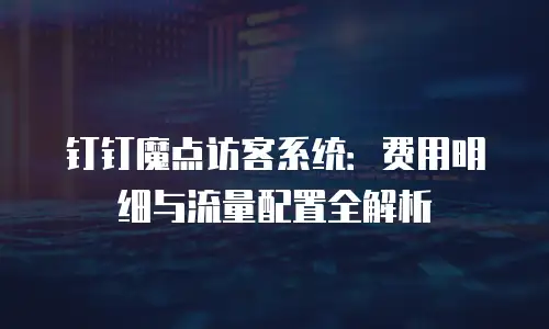 钉钉魔点访客系统：费用明细与流量配置全解析